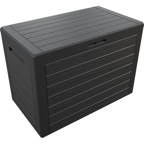 Gartenaufbewahrungsbox, 190 l, Kunststoff, Anthrazit (1/5)