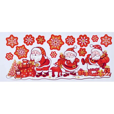 PEGATINAS NAVIDEÑAS DECORACIONES NAVIDEÑAS PARA VENTANA Livarno Papá Noel