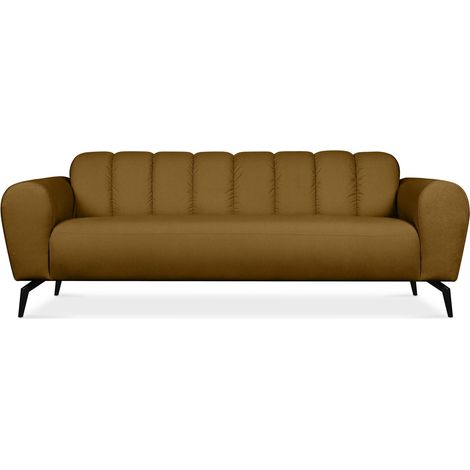KONSIMO RUBERO Moderne 3-Sitzer-Sofa, Senf (1/5)