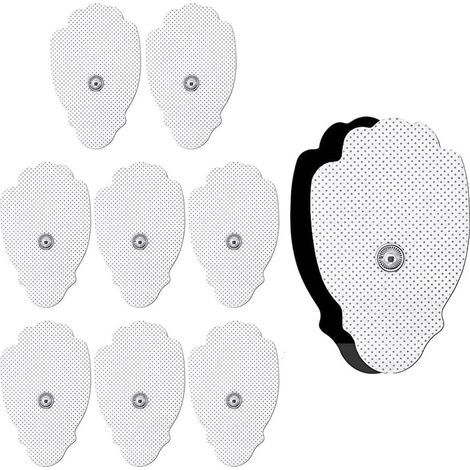 Tens-Pads - lot de 10 Électrodes-Pad Standard de 3,5 mm Snap-On-Port Réutilisables Palm Shape Tens Machine Pads de Remplacement de la Colle-Dizaines-Unités Pad (7,5 x 4,5 cm) (1/5)