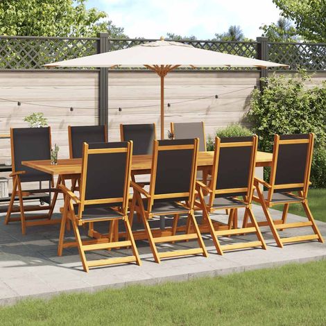 Gartenstühle 8 Stk. Klappbar Massivholz Akazie und Textilene