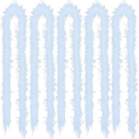 Guirlande En Plumes - 5 Pièces De 2 M - Décoration Pour Arbre De Noël Et Fêtes