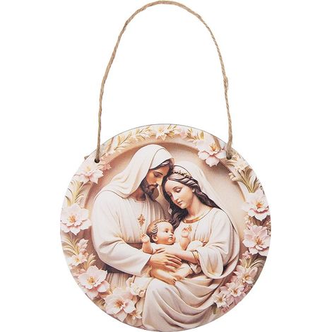 Suspension de Noël Pendentif en Bois Beige pour Sapin et Décoration Murale 15x1 cm - PANGIVO (1/2)