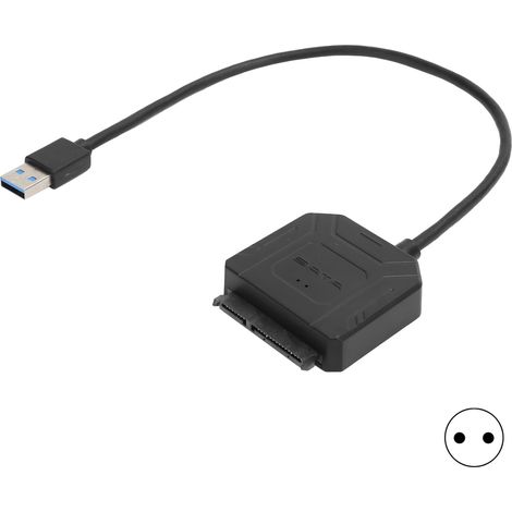 Adaptateur USB 3.0 SATA pour disque dur 2.5/3.5 pouces, câble SSD/HDD, accessoire PC portable, adaptateur secteur 100-240V prise UE (1/5)