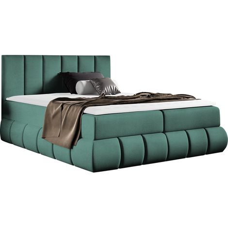 Lit boxspring Cursus, Kronos 26, Continental, Double, 180x200, Tissu, Disponible, 200x218x103cm (1/5)
