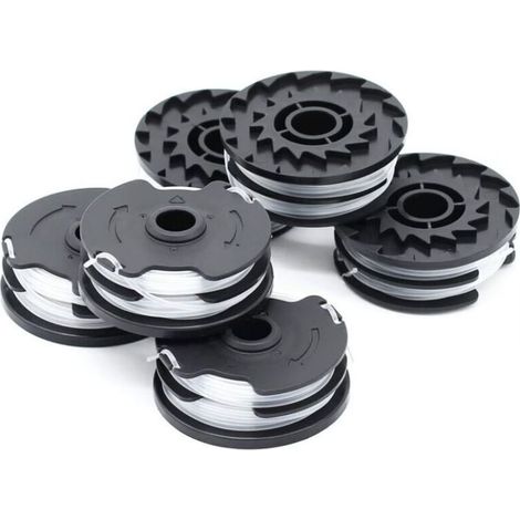AIPERQ Lot de 6 bobines de fil de rechange pour débroussailleuse sans fil LIDL Parkside PRTA 20-Li A1, B2, C3, PRT 550 A1, A3, PRT 300 A1-2 x 4 m 1,6 mm (1/4)