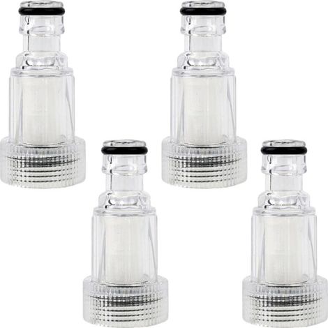 4-Piece Water Inlet Filter, Water Filter for High Pressure Washer with 3/4" Quick Connect Fitting, Improves Pressure and Extends Washer Life for Gardens and Irrigation Systems (1/5)