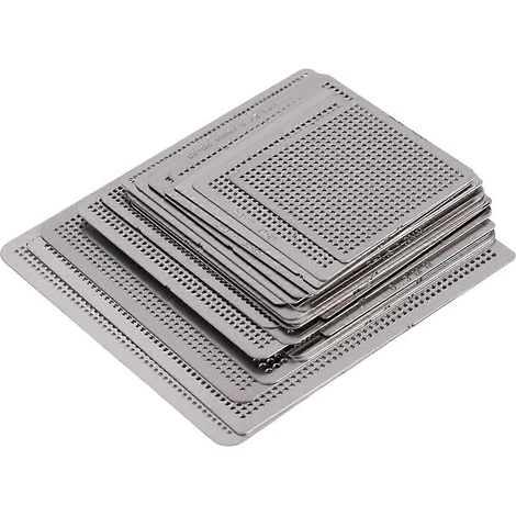 27 pièces - Support de pochoir chauffant universel pour le reballage BGA direct - Gabarit chauffant (1/5)