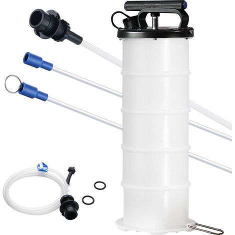 Mophorn – 6,5-Liter-Flüssigkeitsabsaugpumpe – Handpumpe mit Manometer und Schlauch – Zum Ablassen von Motoröl und anderen Flüssigkeiten – Strapazierfähiges PP-Material (1/5)