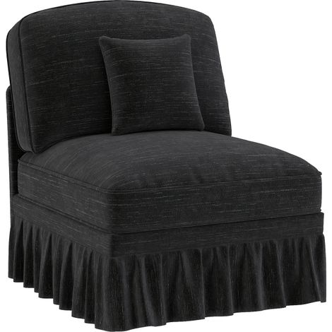 Canapé Windsor sans accoudoir Chenille 1 coussin Noir 78.00 x 83.50 x 93.00 cm ZIPSOFA Canapé (1/5)