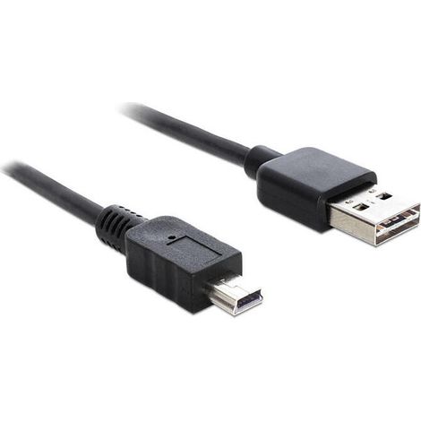 Delock cable easy-usb 2.0-a male  usb 2.0 mini male 3 m (1/4)