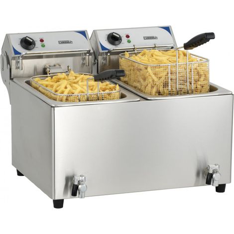 Friteuse électrique Avec Vanne De Vidange 2 X 10 Litres - Casselin