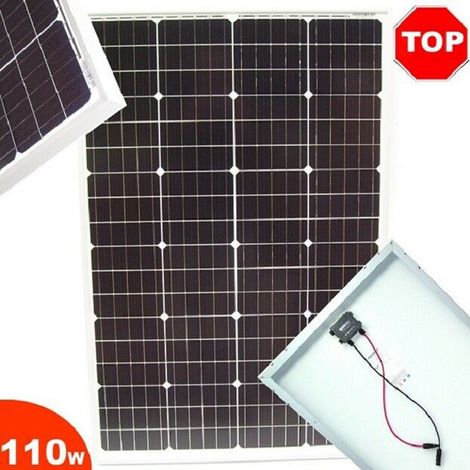 Solarpanel Solarmodul 110W Solarzelle 12V Solar 55400 MONOkristallin Mono Modul (1/5)