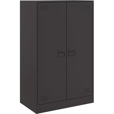 Aparador cómoda cómoda armario mueble organizador cocina salón salón 67 x 39 x 107 cm acero negro 020036011