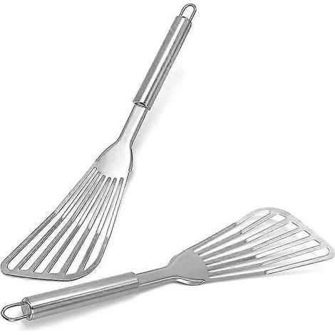 Fischspatel, 2 Stück, 31,8 cm, Edelstahl, Küchen-Keksspatel mit gebürstetem Edelstahl (1/5)