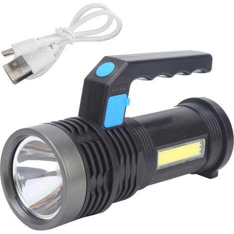 Lampe Torche LED Extérieure Puissante Rechargeable, Projecteur de Recherche Longue Portée pour Maison et Extérieur (1/5)