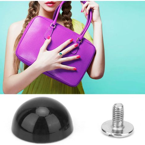20 Pièces de Rivets Décoratifs pour Sacs DIY, Clous de Personnalisation en Noir Brillant (1/4)