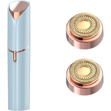 Depiladora facial eléctrica para mujer con luz LED para una depilación instantánea e indolora, incluye 2 cabezales de afeitado. (1/5)