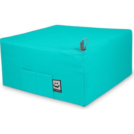 Pouf Lit 1 place Similicuir Indoor Turquoise Happers Unique Turquoise