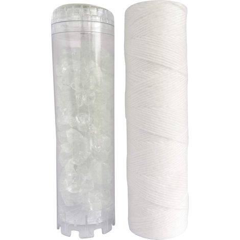 Kit standard – Lot de 2 cartouches filtration 20 microns + anticalcaire – Durée 12 mois – Compatible bols 10 pouces – Aquawater (1/3)