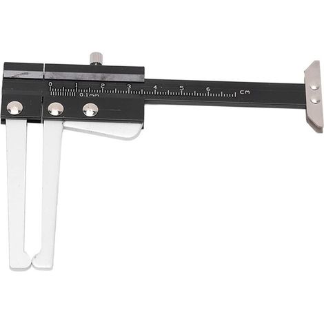 Bremsscheiben-Messwerkzeug, 0,1 mm Genauigkeit, 0–60 mm Bremsscheiben-Bremsscheiben-Messschieber-Mikrometer, metrischer Bremsscheiben-Tiefenmesser, Bremsscheiben-Tiefenmesser (1/5)