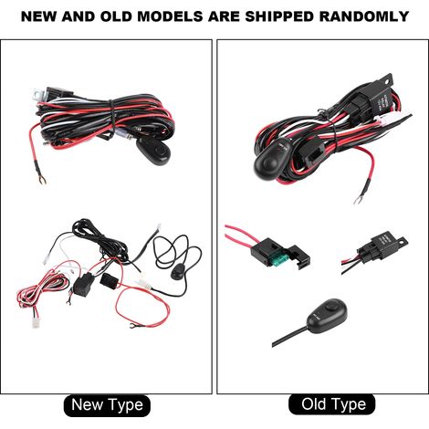 Kit de relais et interrupteur de puissance 180W avec faisceau électrique pour barre LED (1) - ABS, 300W max, 14AWG, 6000K (1/5)