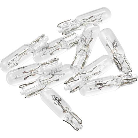 10 Stück DC 12 V T5 W1,2 W LED-Glühlampen-Armaturenbrettleuchte weiß für Auto