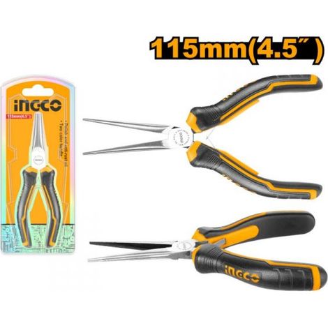 INGCO HMNNP08115 Mini Pinza a Becco ad Ago 115mm manico ergonomico antiscivolo