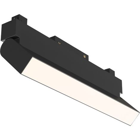 Projecteur rail 2 circuits noir orientable LED 20W 4000K (1/5)