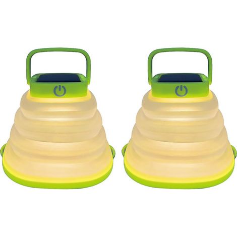 Lampe de camping pliable portable à énergie solaireétanche USBLampe de camping rechargeable à pendentif, lumière jaune,2Article (1/5)