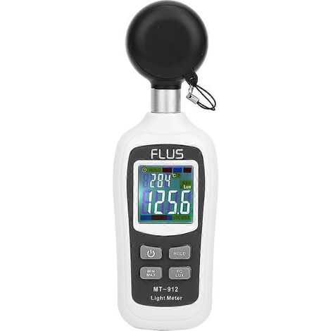 luxmètre numérique portable (0–20 000 lx) de haute précision, thermomètre