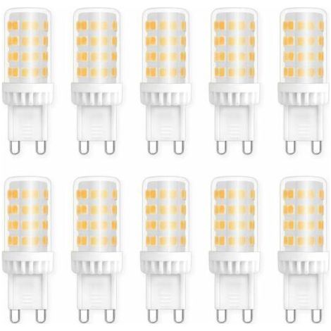 QORVA
-Ampoules LED G9 5W, Equivalente 40W 50W Halogène Lumière, 450LM, Blanc Neutre 4000K, AC 220V, Culot G9 Standard, économie d'énergie, pour Ceiling Lighting, Kitchen, Chambre, Salon, Pack de 10..