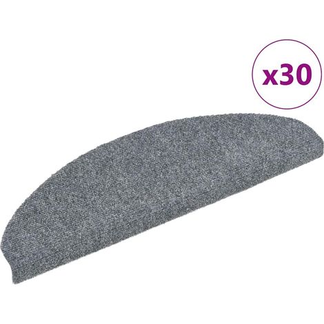 Stufenmatten Selbstklebend 30 Stk. 65x21x4 cm Hellgrau Halbrund Groß
