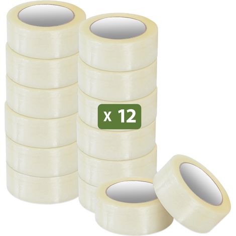 Pack and Move - Lot 12 Rouleaux Ruban Adhésif Transparent Pour Emballage Et Déménagement - 100 M - Qualité Premium