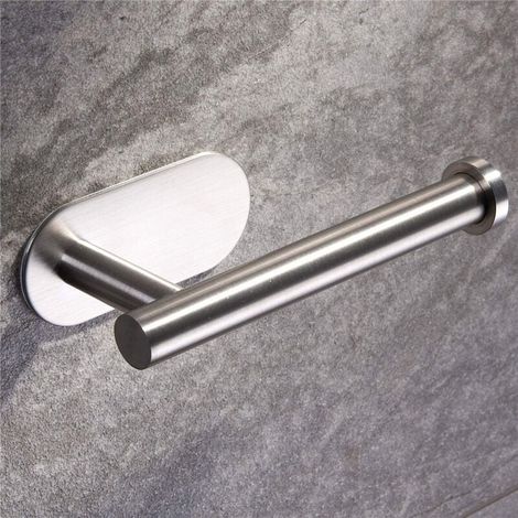Portarotolo carta igienica, porta rotolo carta igienica premium senza foratura, porta rotolo carta igienica da parete in acciaio inox per cucina e bagno, colore argento (1/4)