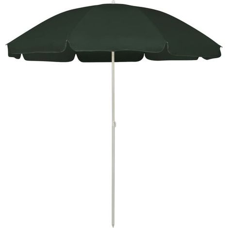 Parasol de plage vert 240 cm (1/5)