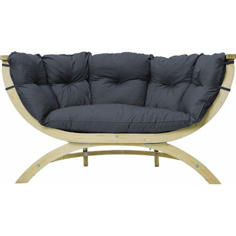 AMAZONAS Loungesofa Siena Due Anthracite inkl. Sitzkissen ca. 171,5 x 94 x 67cm für Haus und Garten