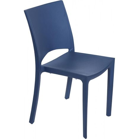 Sedia Con Finitura Effetto Legno Woody blu avio (1/4)