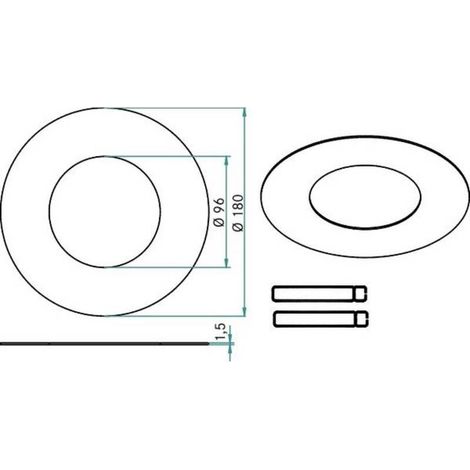 [NEUWERTIG] B-Ware Brumberg Reduzierring Einbaustrahler Ø180mm Aluminium weiß inkl. Licht Lampe (1/2)
