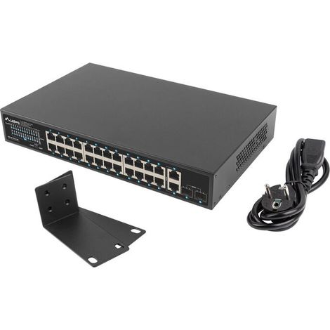 HUB Switch puertos 24 puertos RJ-45 Ethernet a 1GB LANBERG RSGE-2 (1/4)