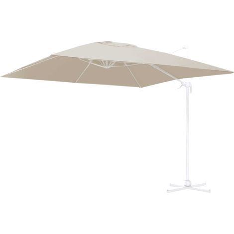 Ombrellone alluminio con palo laterale bianco 3x4 m (1/5)