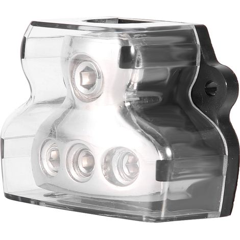 T-förmiger Stromverteilerblock für Autoradios, 1x0GA Eingang, 3x4GA Ausgänge, Stromverteiler (1/5)