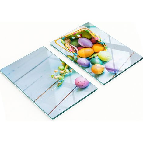 Tavole decorative multifunzionali in vetro a forma di uova di Pasqua, 2x40x52 cm (1/5)