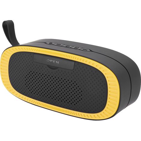 Enceinte portable Bluetooth sans fil avec basses profondes, petite et rechargeable avec carte mémoire, jaune (1/5)