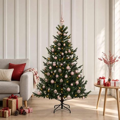 vidaXL Árbol de Navidad artificial con bolas 150 cm 150 LED (1/5)