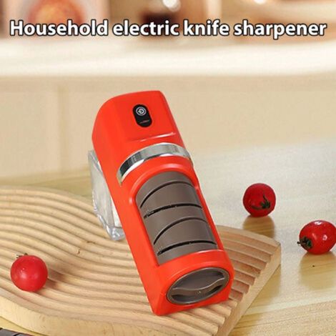 Aiguiseur Électrique Rouge pour Couteaux et Outils de Cuisine Pratique et Rapide - (1/4)