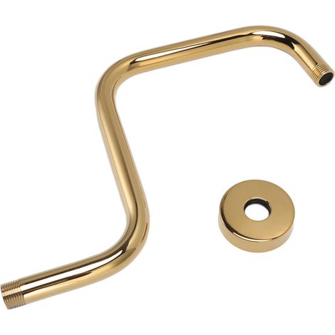 Bras douche extension – acier inoxydable – grande hauteur – or – tuyau colonne montante – mural