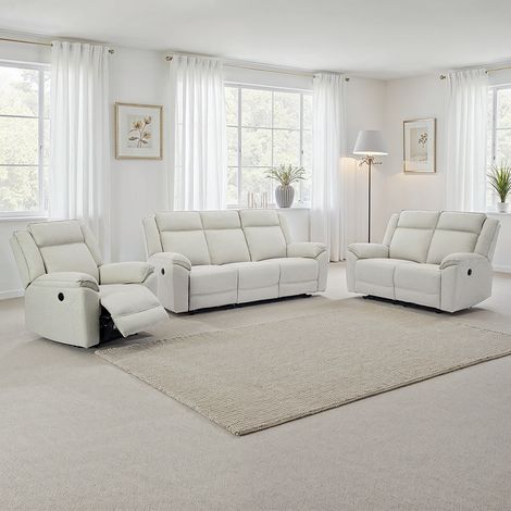 Skye 3+2+1 Linen Electric Recliner Sofa Set (Beige) (1/5)