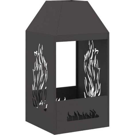 Braises noires 50 x 50 x 100 cm Acier (1/4)