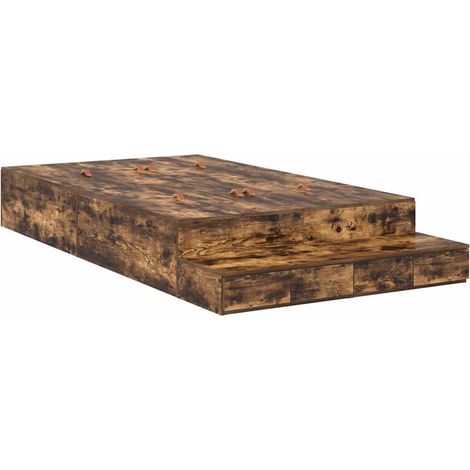 Maison Exclusive - Struttura letto con contenitore con cassetto Rovere fumé 120 cm